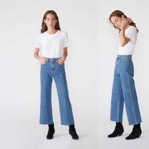 SLVRLAKE Grace Crop Forever Blue Wide Leg Women's Jeans